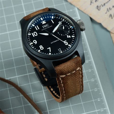 iwc pilot canvas strap|liger pilot strap sizes.